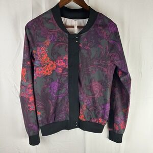 Fabletics Ithaca Floral Lightweight‎ Zip Up Athletic Bomber Jacket Small